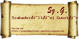 Szabadszállási Gusztáv névjegykártya