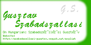 gusztav szabadszallasi business card